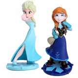 迪士尼蛋糕装饰玩偶 Frozen冰雪奇缘 艾莎 安娜 公主摆件 2款一套