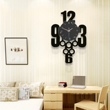 久久达 时尚个性创意客厅挂钟 现代简约大号餐厅卧室静音钟表时钟