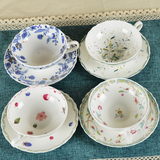 欧式骨瓷咖啡杯碟英式陶瓷下午茶杯红茶杯手工描金骨瓷咖啡杯套装