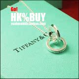 香港代购美国Tiffany蒂芙尼1837系列925银22992147双环项链锁骨链