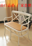 开业促销法式情侣双人韩式实木椅餐椅交叉椅子藤椅书房椅长凳长椅