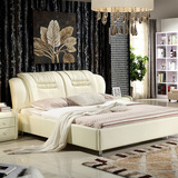 软体床单双人床超纤皮床婚床1.8米婚床现代时尚欧式床卧室小户型