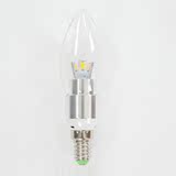 LED灯泡3W/5W节能灯E14蜡烛灯E27螺口尖泡超亮省电节能暖白黄光源