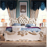 佳木宜居 欧式床双人主卧大床 法式真皮床 2米2.2米结婚床 公主床