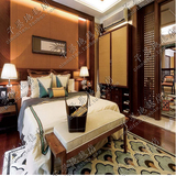 简约现代欧式客厅茶几地毯卧室床尾地毯样板间地满铺手工地毯定制