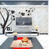 朦胧绦语大树创意大型3d亚克力水晶立体墙贴画客厅沙发电视背景墙