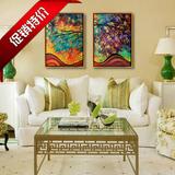 星空 沙发背景墙客厅卧室挂画 高档欧式抽象油画壁画