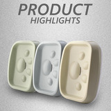 贝合欧式肥皂盒 浴室双层塑料香皂盒 大号沥水创意时尚旅行皂盒架