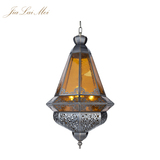 铜灯 漫咖啡厅 阿拉伯铜吊灯 摩洛哥焊锡灯欧式复古彩色玻璃吊灯