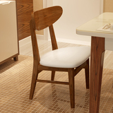 北欧简约 现代创意实木木纹餐椅 客厅餐椅 新款特价
