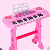 ae台式儿童粉色电子琴 368岁女孩钢琴早教玩具 音乐带话筒