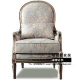欧式新古典单人沙发椅老虎椅休闲椅形象椅高背椅简约实木雕花椅子