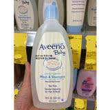 美国代购Aveeno天然燕麦无泪婴幼儿洗头洗发水沐浴露二合一532ML