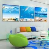客厅壁画装饰画贝壳 海洋沙滩风景画沙发背景墙画 海星贝壳装饰画