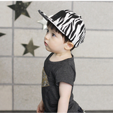 包邮儿童帽子夏男女宝宝帽子1-2-4岁斑马条纹小孩子棒球帽 韩版