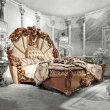 欧式双人床实木新古典法式奢华雕刻后现代别墅定制家具欧式实木床