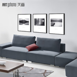 天画现代简约有框画时尚黑白唯美风景沙发背景墙装饰画原创