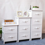 欧式实木卧室床头柜白色现代简约收纳储物柜子装饰斗柜特价包邮