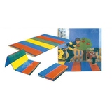 爬行垫AKO软包3节海绵垫软体地垫早教亲子园彩色折叠体操垫 3个月