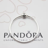 现货代购Pandoras925纯银潘多拉成品手链DIY珠子方形基础链蛇骨链