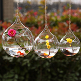 创意悬挂透明玻璃花瓶 小吊瓶 水培鱼缸容器 室内园艺家居装饰瓶
