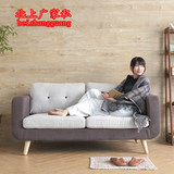 北欧宜家 韩式日式小户型客厅卧室办公布艺美式休闲单人双人沙发