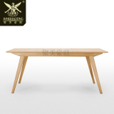 北欧现代简约伸缩多功能小户型餐水曲柳实木餐桌椅组合极美家具