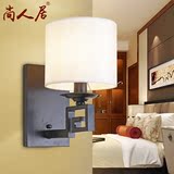 新中式壁灯床头装饰卧室客厅现代简约创意过道楼梯铁艺单头酒店灯