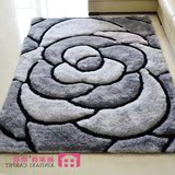 客厅地毯 茶几毯现代简约3D立体家用长方形地毯韩国丝加厚卧室毯