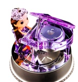 DIY刻字紫色水晶钢琴音乐盒 八音盒 创意礼物浪漫实用新婚纪念日