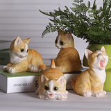 仿真小猫家居装饰品摆件创意礼物可爱礼品树脂动物猫咪工艺品摆设