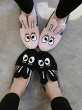 2015韩版秋冬季可爱卡通兔子平底棉鞋豆豆鞋毛毛鞋加绒女鞋懒人鞋