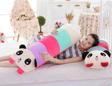 卡通可爱熊猫单双人枕头长条睡觉抱枕靠垫毛绒玩具生日礼物可拆洗