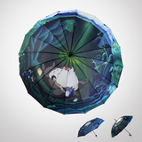 宫崎骏雨伞龙猫伞长柄超大男女士创意动漫雨伞日本个性油画抗风伞