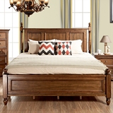 纯实木双人床进口红橡木美式1.5/1.8米实木床美式现代乡村家具