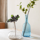 O2 宜家透明玻璃花瓶仿真花套装客厅餐桌塑料花艺摆设