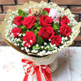 11朵红玫瑰花束上海北京成都广州深圳郑州重庆生日鲜花速递同城