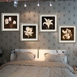 最新款5D3D印花简单十字绣温馨卧室简约花卉小幅荷花百合花栀子花