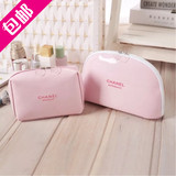 包邮韩国化妆包可爱粉色透明拉链洗漱包便携防水收纳包小号手拿包