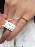 香港专柜代购 周大福  黄金 实心 简约 素圈 戒指  有现货
