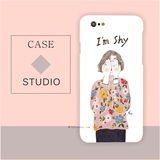 日韩复古文艺简约I'm Shy 苹果5s iphone6 case创意原创手机壳 潮