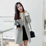 2015新款显瘦呢子冬季大衣女冬装韩版毛呢外套女中长款加厚外套