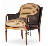 法式实木藤椅餐椅复古做旧藤艺休闲椅美式休闲藤椅单人沙发可定制