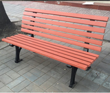 包邮公园防腐木实木长凳排椅子铁艺户外铸铁靠背广场园林休闲长椅