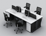 办公家具办公桌简约组合现代屏风办公桌4人职员转角员工卡位桌椅