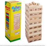 大号木制叠叠乐 叠叠高层层叠彩色层层叠 高抽积木抽木条成人玩具