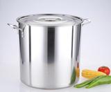 不锈钢桶加厚带盖水桶大容量加深汤锅储米水桶圆桶油桶大汤桶包邮