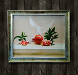 纯手绘静物花卉油画古典超写实欧式美式风格餐厅卧室装饰画挂画