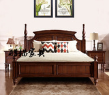 美式乡村实木水曲柳欧式豪华双人床1.51.8米新婚床 美式实木家具