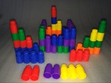 大促销麻沙多功能建筑圆柱积木桌面玩具儿童积木幼儿园积木